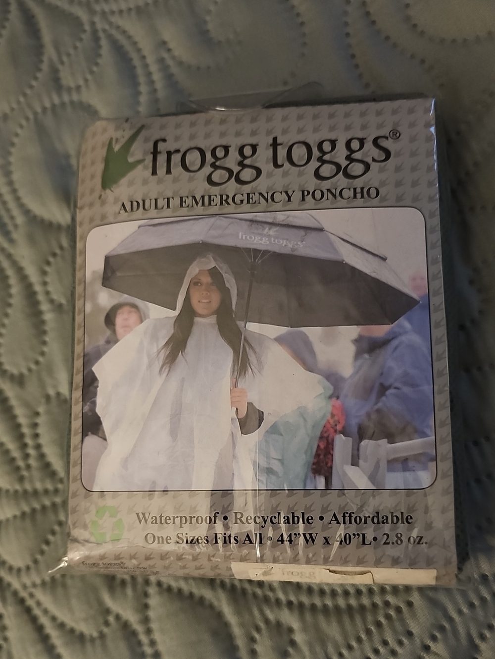 Frogg Toggs Adult Emergency Poncho - Waterproof  Rain Protection